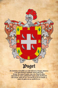 Escudo heráldico del apellido PUGET