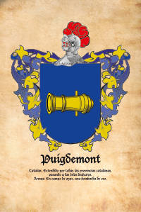 Escudo heráldico del apellido PUIGDEMONT