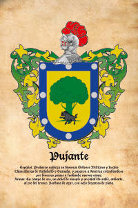 Escudo heráldico del apellido PUJANTE