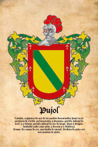 Escudo heráldico del apellido PUJOL