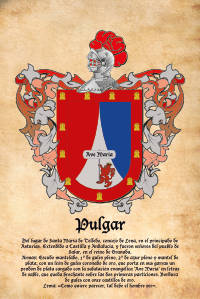 Escudo heráldico del apellido PULGAR