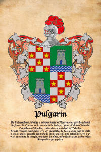 Escudo heráldico del apellido PULGARIN