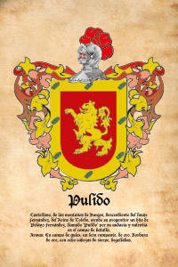 Escudo heráldico del apellido PULIDO