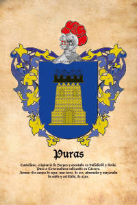 Escudo heráldico del apellido PURAS