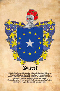 Escudo heráldico del apellido PURCEL