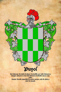 Escudo heráldico del apellido PUYOL