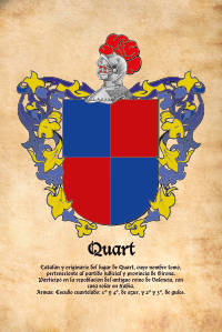 Escudo heráldico del apellido QUART