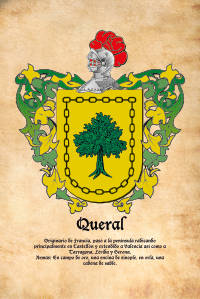 Escudo heráldico del apellido QUERAL