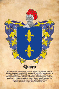 Escudo heráldico del apellido QUERO