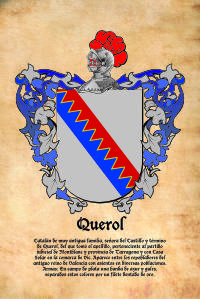 Escudo heráldico del apellido QUEROL