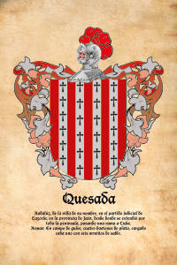 Escudo heráldico del apellido QUESADA
