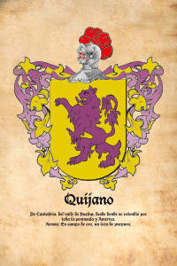 Escudo heráldico del apellido QUIJANO