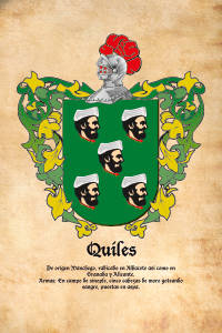 Escudo heráldico del apellido QUILES