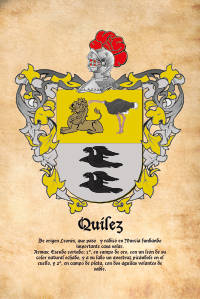 Escudo heráldico del apellido QUILEZ