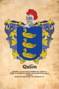 Escudo heráldico del apellido QUILÓN