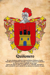 Escudo heráldico del apellido QUIÑONERO