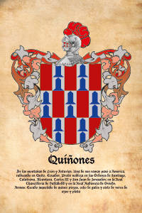 Escudo heráldico del apellido QUIÑONES