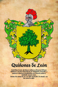 Escudo heráldico del apellido QUIÑONES DE LEON
