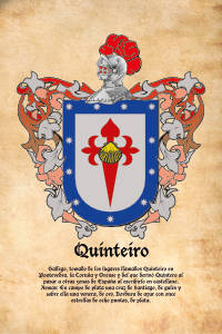 Escudo heráldico del apellido QUINTEIRO