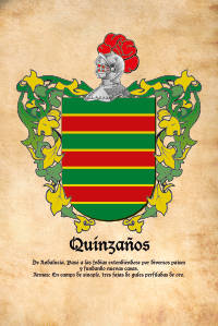 Escudo heráldico del apellido QUINZAÑOS