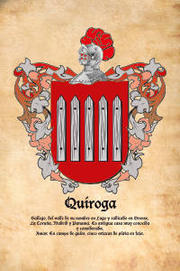 Escudo heráldico del apellido QUIROGA