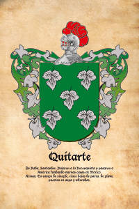 Escudo heráldico del apellido QUITARTE