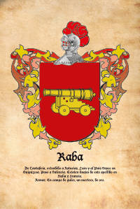 Escudo heráldico del apellido Raba