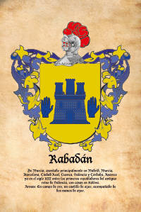 Escudo heráldico del apellido RABADAN