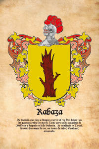 Escudo heráldico del apellido RABAZA
