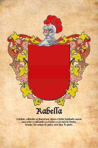 Escudo heráldico del apellido RABELLA