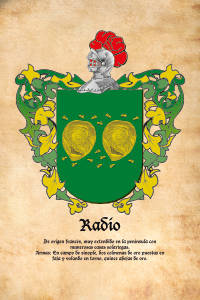 Escudo heráldico del apellido RADIO