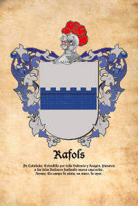 Escudo heráldico del apellido RAFOLS