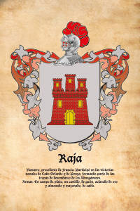 Escudo heráldico del apellido RAJA