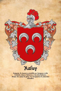 Escudo heráldico del apellido RALUY