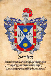 Escudo heráldico del apellido RAMIREZ