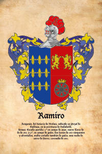 Escudo heráldico del apellido RAMIRO