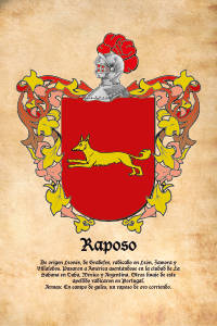 Escudo heráldico del apellido RAPOSO
