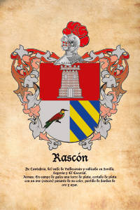 Escudo heráldico del apellido RASCON