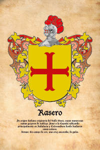 Escudo heráldico del apellido Rasero