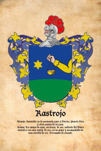 Escudo heráldico del apellido RASTROJO