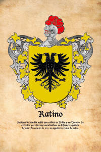 Escudo heráldico del apellido RATINO
