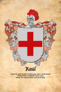 Escudo heráldico del apellido RAUL