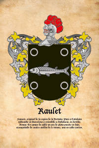 Escudo heráldico del apellido Raulet