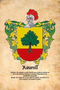 Escudo heráldico del apellido RAURELL