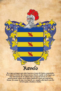 Escudo heráldico del apellido RAVELO