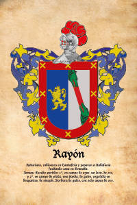 Escudo heráldico del apellido RAYON