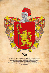 Escudo heráldico del apellido RE