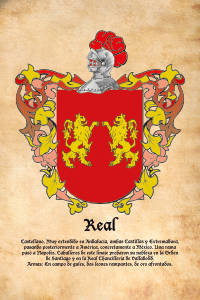 Escudo heráldico del apellido REAL