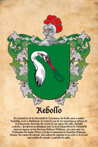 Escudo heráldico del apellido REBOLLO