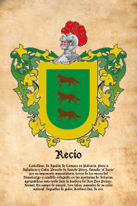 Escudo heráldico del apellido RECIO